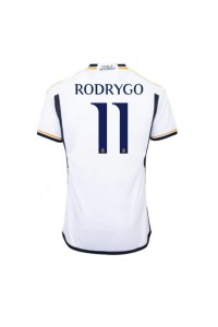 Real Madrid Rodrygo Goes #11 Jalkapallovaatteet Kotipaita 2023-24 Lyhythihainen